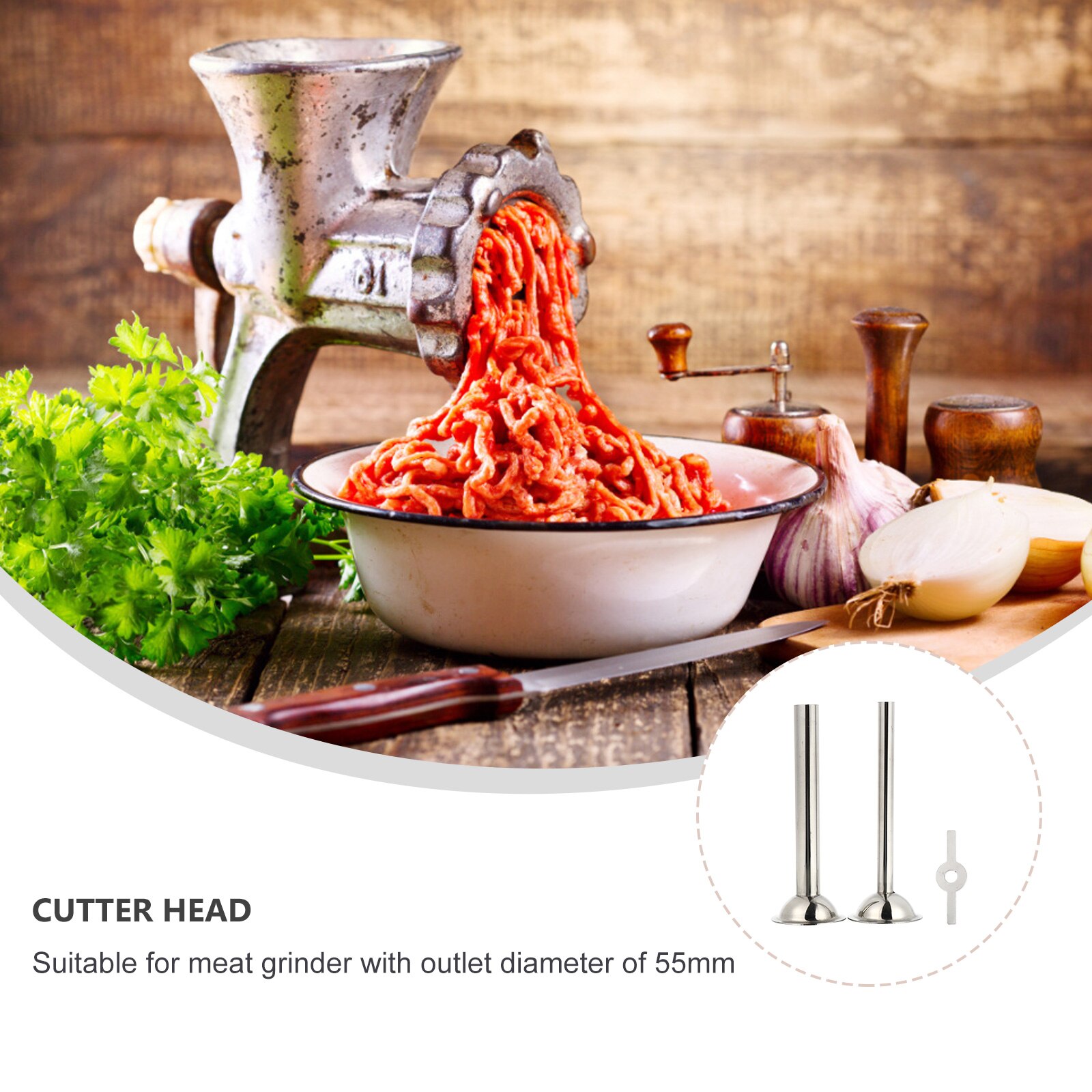 A Set Durable Sausage Making Tool Stainless Steel Meat Grinder Sausage Accessories
