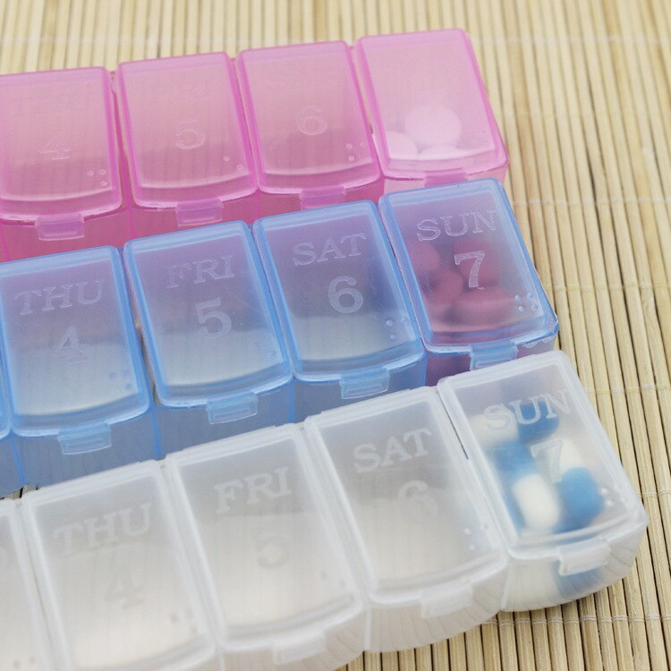 Pastillero De 7 Días Am Pm H Tablet Medicamento Contenedor Iser Dispensador Stora Portable