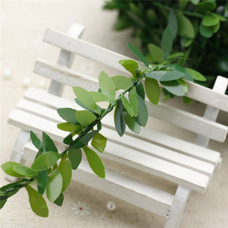 Cane Vine Wire Simulation Green Leaves Rattan 7m For Home Wedding Decoration DIY Artificial Garland Accessories MDD88