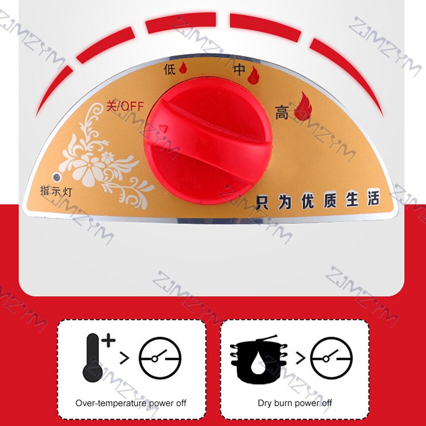 2/3 Layers 1500W Electric Food Steamer Multi-Functional Stainless Steel Steamer Pot Household Kitchen Instant Steam Cooker 220V