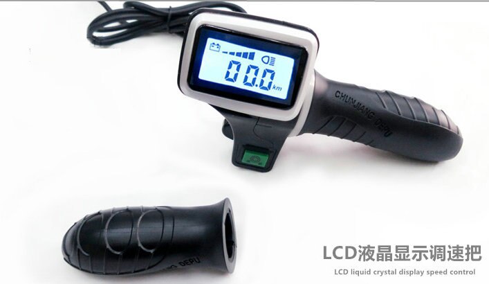 Speedometer led display 24 v 36 v 48v+  twist gashåndtag med cruise switch til elektrisk scooter / cykel minimoto trehjulet konverteringsdel