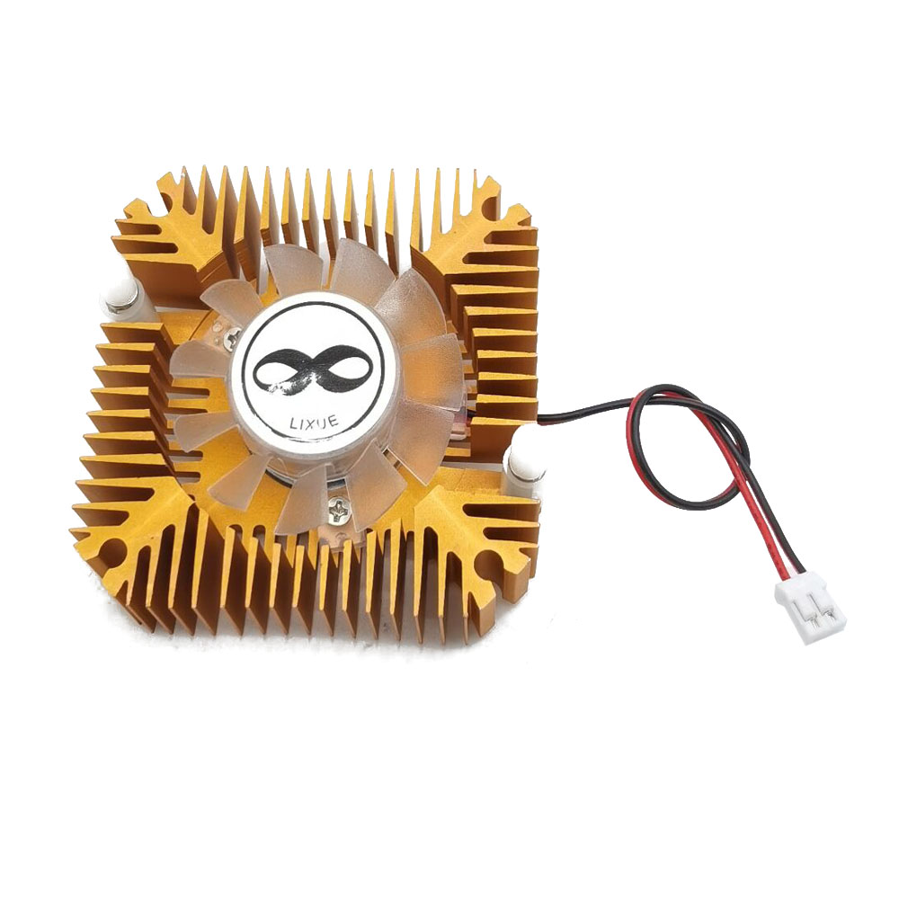 1 Uds 5 uds 10 Uds 5W 10W disipador de calor Led de alta potencia con ventilador de refrigeración de aluminio para 5W/10W Led 12V: Oro / 24 W