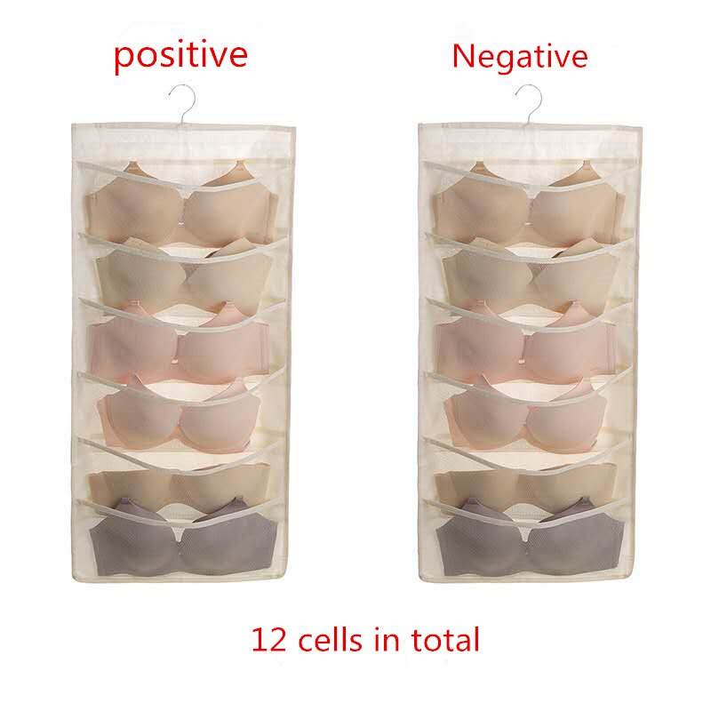 Taschen Multifunktions Falten Kleidung Lagerung Hängenden Beutel Socken Bh Unterwäsche Gestell Aufhänger Lagerung Taschen Organizer: Licht Grau