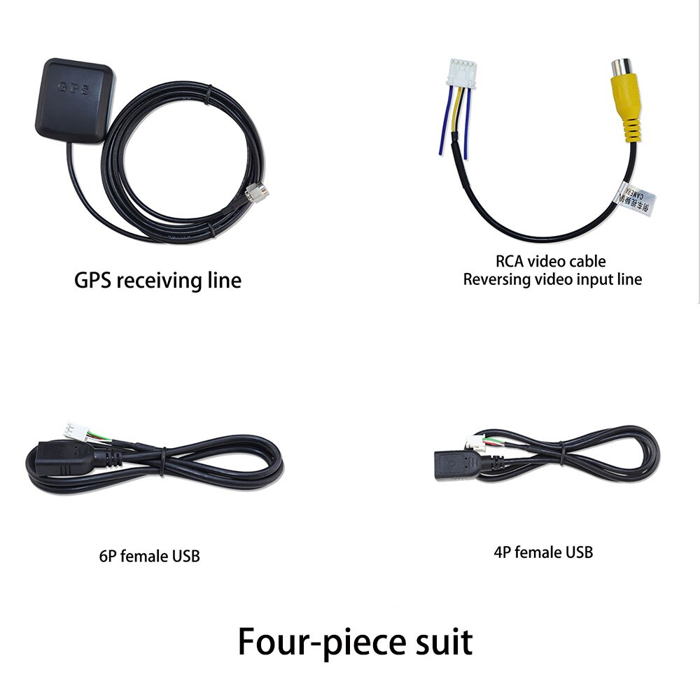 Cable adaptador RCA para radio estéreo de coche, subwoofer auxiliar, cable adaptador de micrófono, pantalla grande Android, antena de entrada de vídeo dedicada
