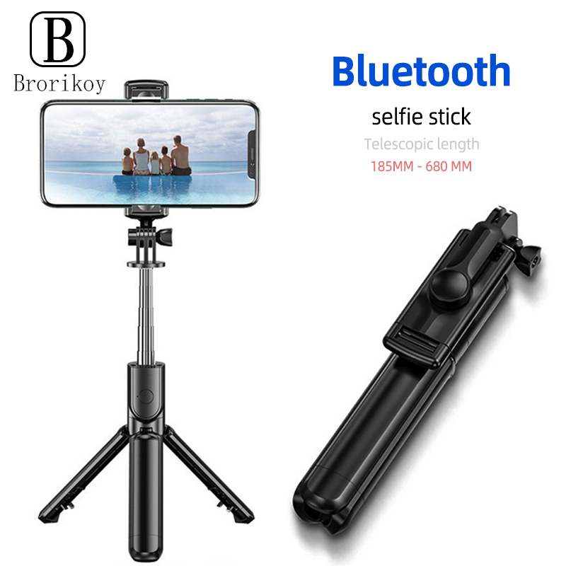 3in1 Selfie Stick Tripod Bluetooth Wireless Selfie Stick Remote 360 Rotation With Foldable Portable Multifunctional Mini Tripod