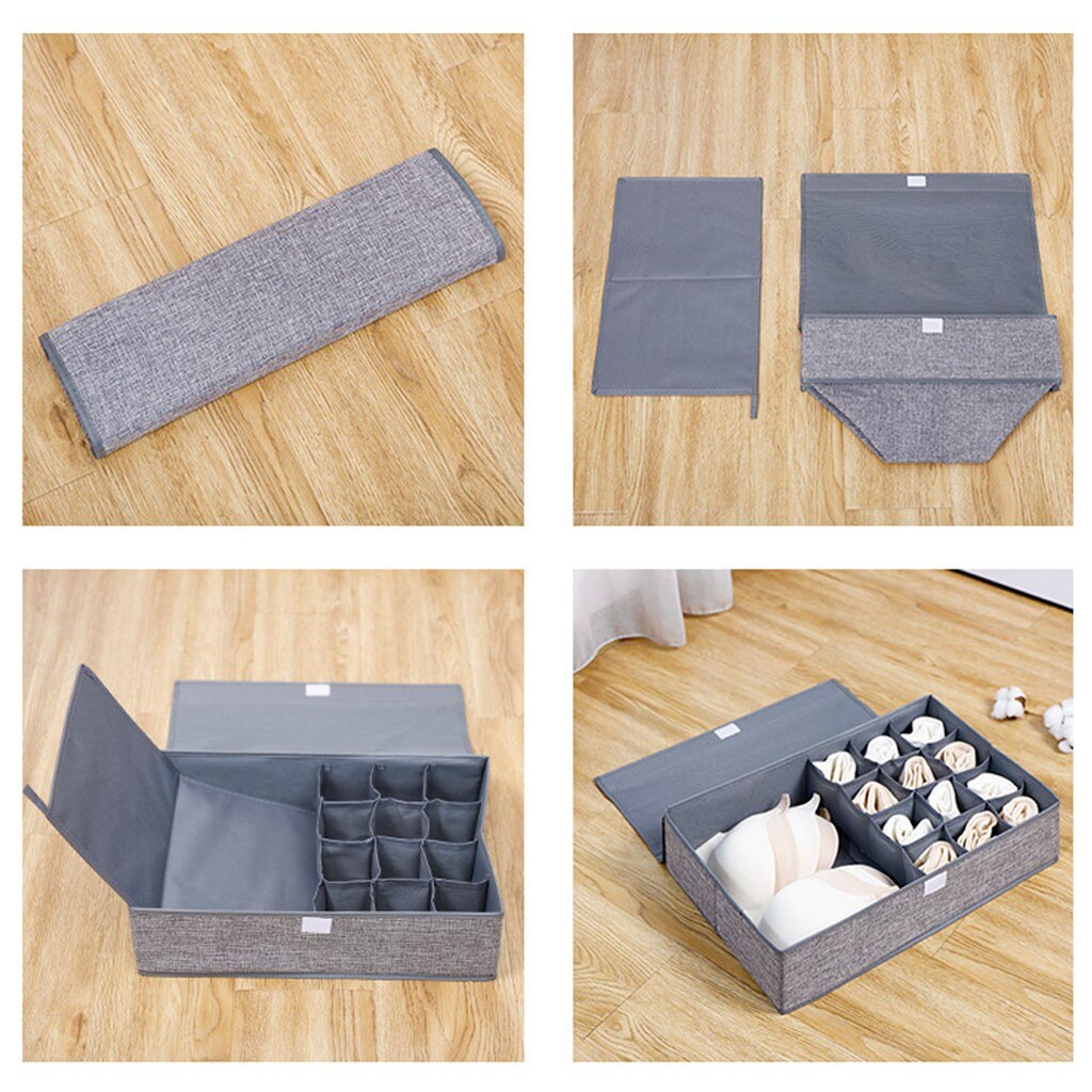 Clothes organizer Storage Box rangement Foldable Closet Organizer For Bra Underwear Drawer Divider organizador maquillaje