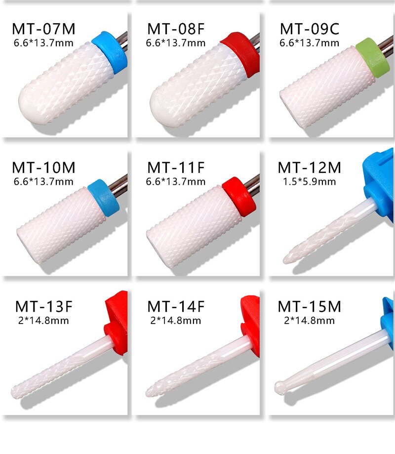 3/32 ''1 Stck Nagel Kegel Spitze Keramik Bohrer Bits Elektrische Häutchen Sauber Dreh Für Manikübetreffend Pedikübetreffend Schleifen Kopf Schleifer werkzeug