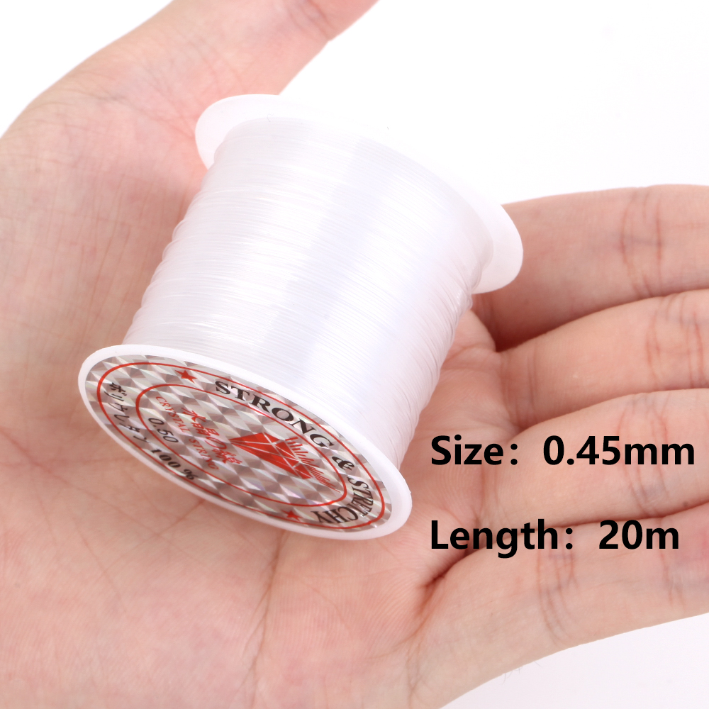 0.2-0.6mm White Fishing Line For Beads Wire Clear Non-Stretch Nylon String Beading Cord Thread For Jewelry Making Supply: Pink