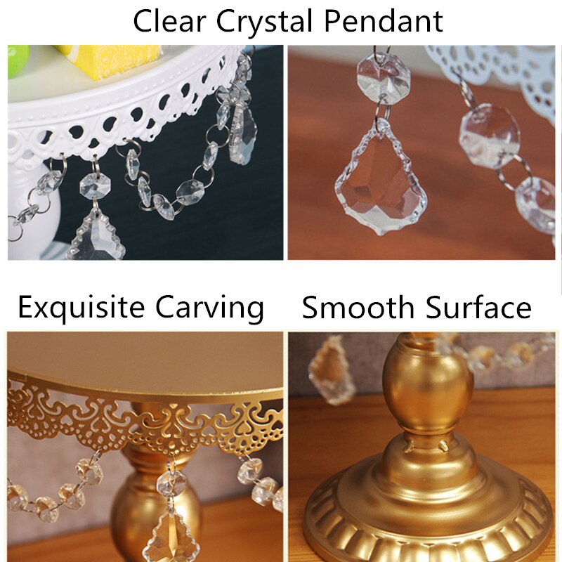 Cake Stand Display Dessert Cake Metal Stand Wedding Party Birthday Party Crystal Frame Dining Table Decoration Safe Reliable