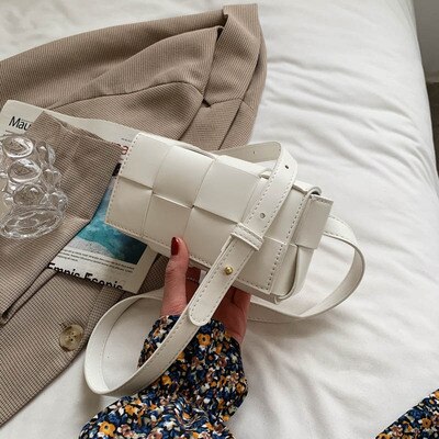 Vintage Vierkante Kiwi Groen Oksel Bag Pu Lederen Vrouwen Handtas Reizen Schouder Messenger Bag: white
