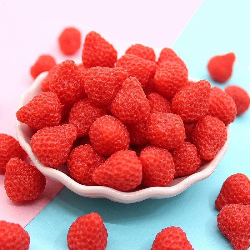 5Pcs Simulated Strawberry Filler Clear Fluffy Clay Mud Popular Children Toys Kids Lizun Slime DIY Kit Accessories Modeling Clay: 1