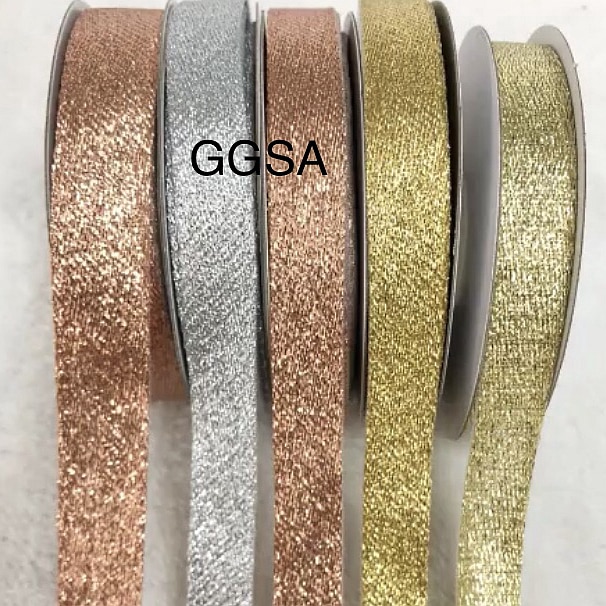 15 20mm glitter metallisk bånd diy pandebånd pandebånd tøjposer bryllupsfest emballage glitrende rose guld sølvbånd