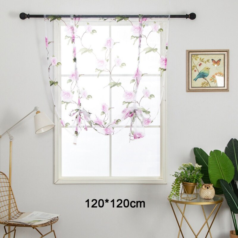 Roman Short Curtain Bedroom Living Room Tatami Decoration Bay Window Light-transparent Window Curtain Home Dress Up: C2