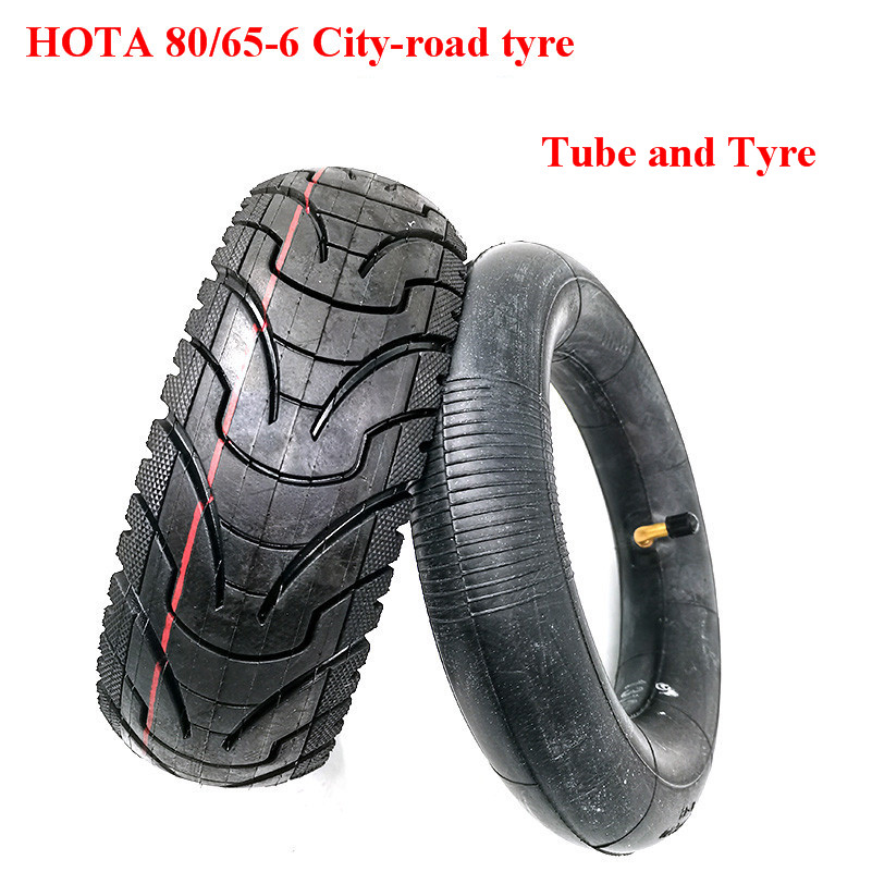 255x80 Electric Scooter Off-road Tire 10x3.0 Thickened Widened Inner Outer Tyres 80/65-6 for Speed Grace 10 Zero 10x KuGoo M4: F tube and tyre