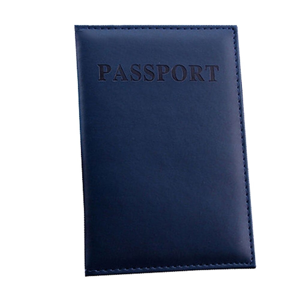 Étui de passeport PU pour femme, , sac de passeport en PU, joli étui de passeport de voyage, protection de la carte d'identité, organisateur du support de passeport # T2: Bleu