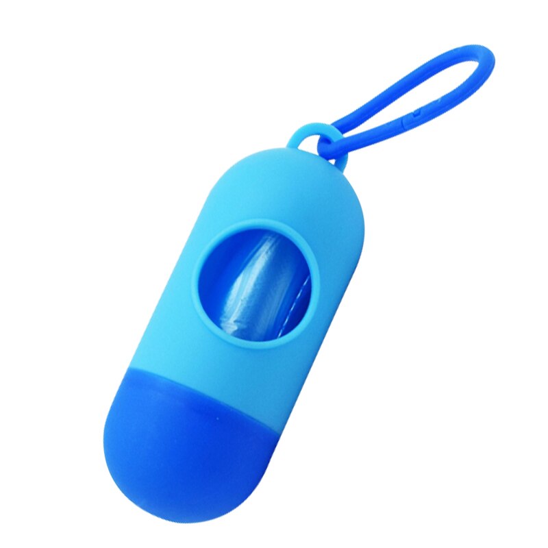 Dispensador de Bolsa para popó de policarbonato para perros y gatos, juego práctico de basura, suministros de limpieza, 1 unidad, 30 Bolsa para popó: Azul cielo