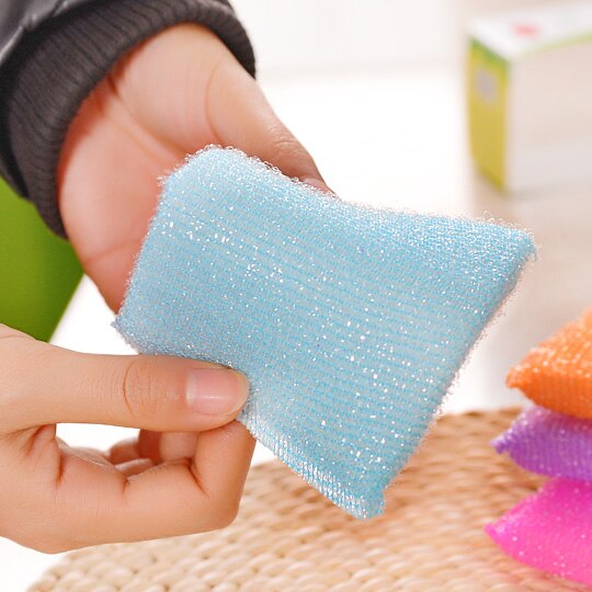 Washing King Kitchen Scouring Sponge Dish Cloth Rag Cleaning Dish Brush Color Spong MOP 4 PCs/set