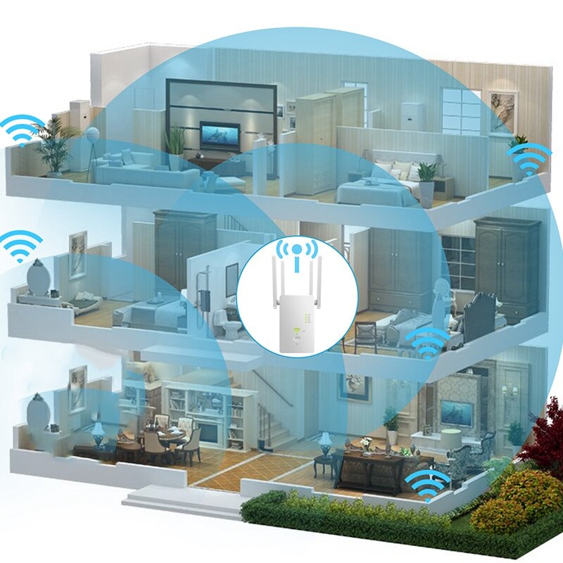 WiFi Range Extender Repeater Router AC1200M WiFi Booster,Access Point,2.4 5.8GHz Dual Band WiFi Extender US Plug