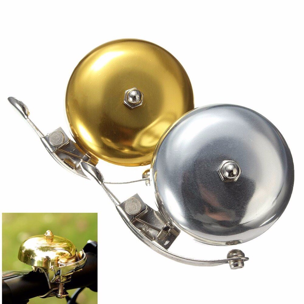 Metal Bell Ring Loud Sound One Touch Classic Handlebar Cycling Bicycle Horn Alarm Accessory Bicycle Bell Retro Cycle Push Bike