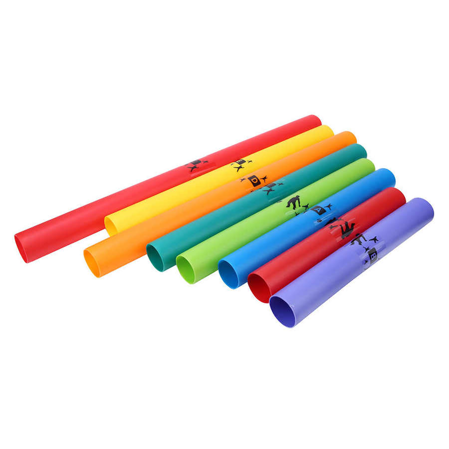 Orff Geluid Buis 8 Stuks Orff Percussie Instrument Plastic Geluid Buis Kleurrijke Octaaf Buis Kit Musical Speelgoed Voor