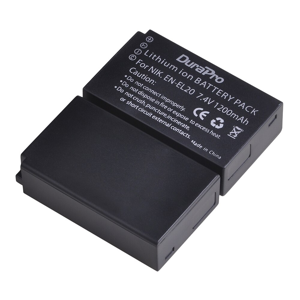 No -el20a en -el20 batteri + lcd dobbel lader for nikon en  el20 el20a coolpix  p1000, 1 j1, 1 j2, 1 j3, 1 s1, 1 v3,  a , a 1, aw1