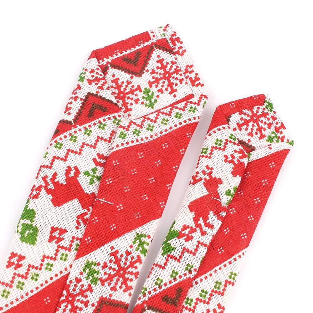 Świąteczny krawat dla mężczyzn wąnarty krawat krawat s na imprezę biznes zwykły moda lniane krawaty krawaty klasyczne garnitury krawaty na prezent