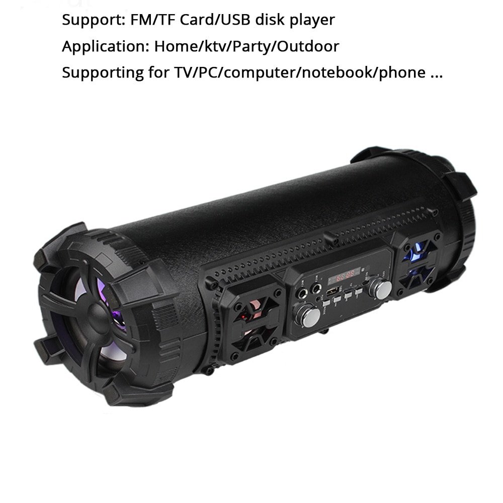 2018wireless backpack small round speakers bazooka Multimedia speaker music player Boom box sound system with Fm radio