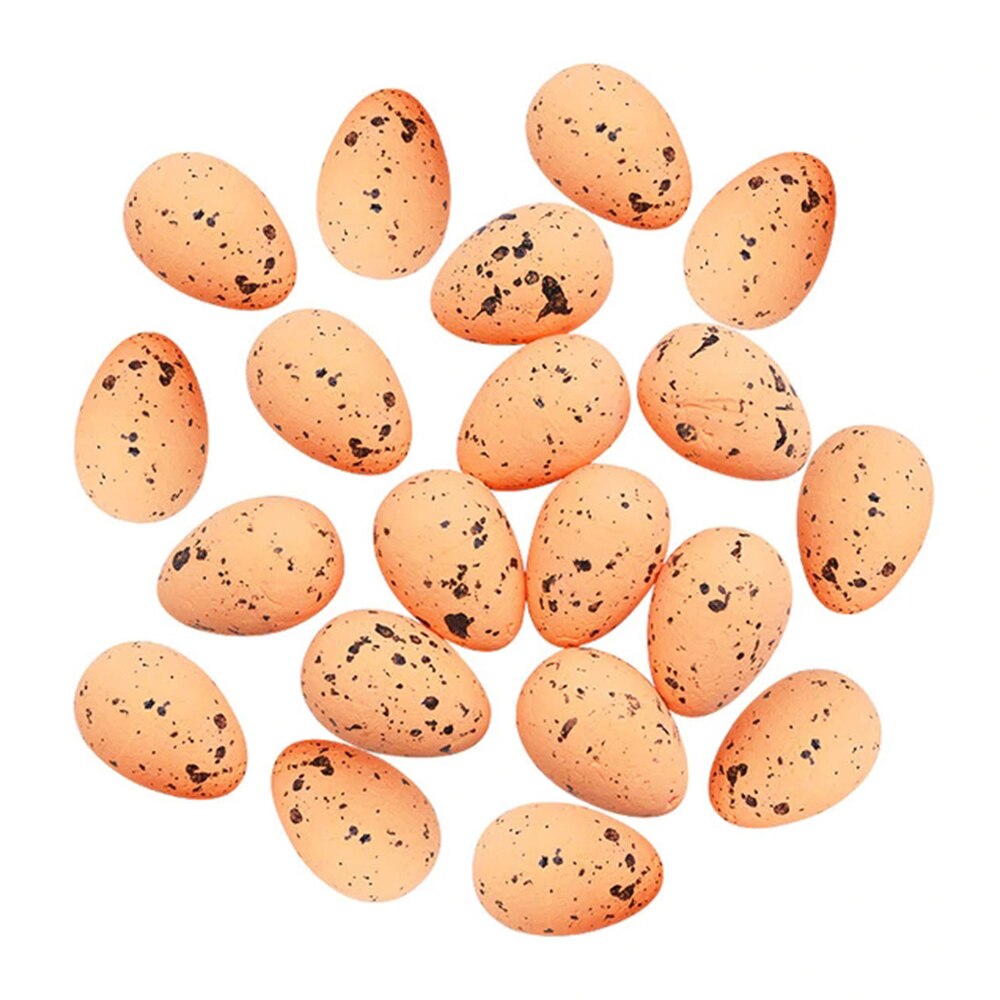 Huevos de Pascua felices decoración del hogar/partícula de espuma simulación de Paloma huevo/adorno colgante artesanal para niños DIY/Huevos de pájaro pintado: Orange
