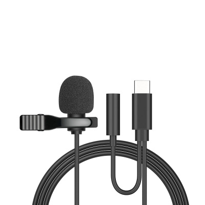 Przenośny mikrofon Mini Lavalier pojemnościowy mikrofon przypinany do klapy przewodowy mikrofon USB 3,5 mm do telefonów komórkowych laptopy PC lustrzanka cyfrowa: green