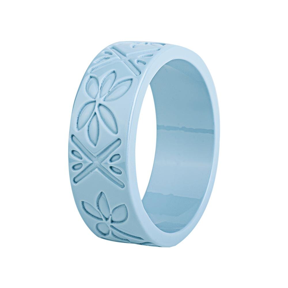 GuanLong Small Size Resin Carved Bangle Bracelets for: Light Blue