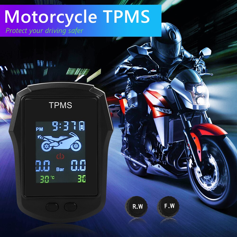 Waterdichte Motorfiets Tpms Motor Elektrische Fiets Band Band Pressure Monitoring Systeem Met Externe Sensoren