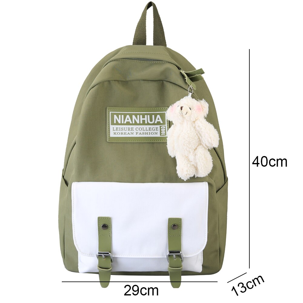 College Student Ladies Backpack Harajuku Women Female School Bag Cute Book Backpack Waterproof Nylon Girl Bag Kawaii