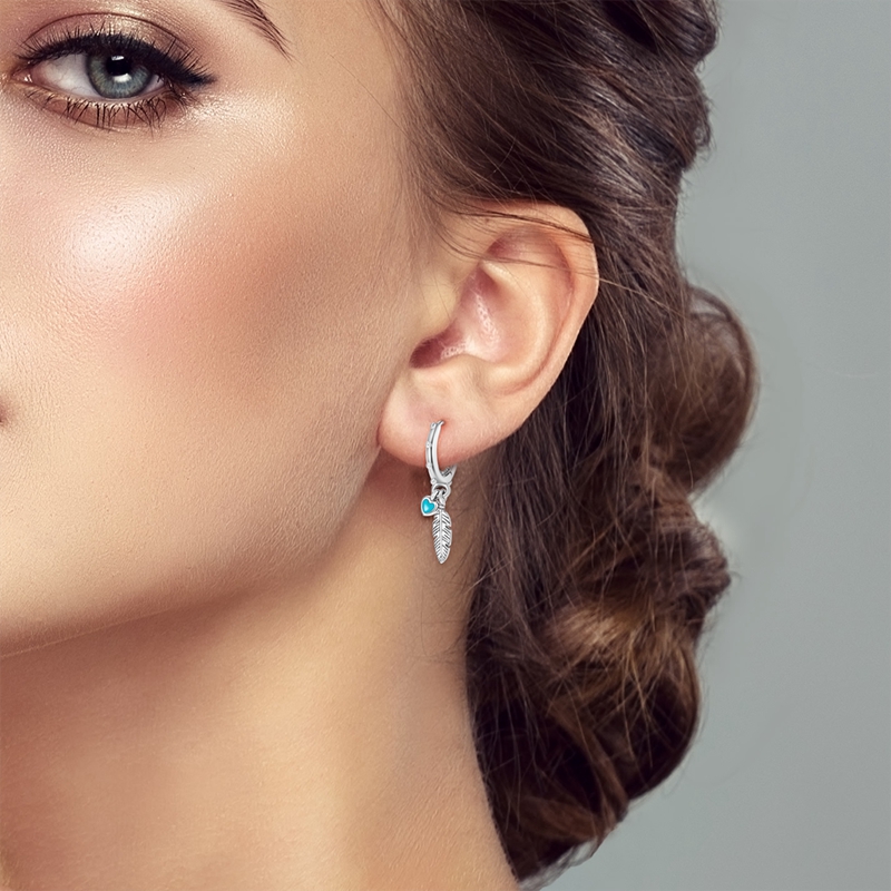 Pendientes colgantes de plata de ley 925 con símbolo de la suerte para mujer, finos de a la , accesorios de joyería elegantes