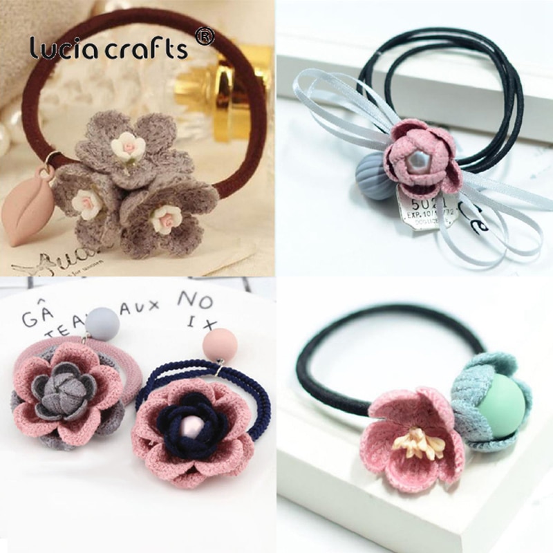 Lucia crafts 10/13 stuks 35mm wollen bloemen naai-op patches voor decoratie diy handgemaakte materialen accessoires  b0104