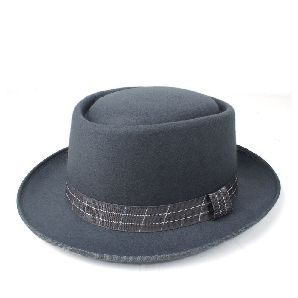 Men Women Pork Pie Hat Dad Wool Fedora Hat Trilby Hat Dance Party Hat