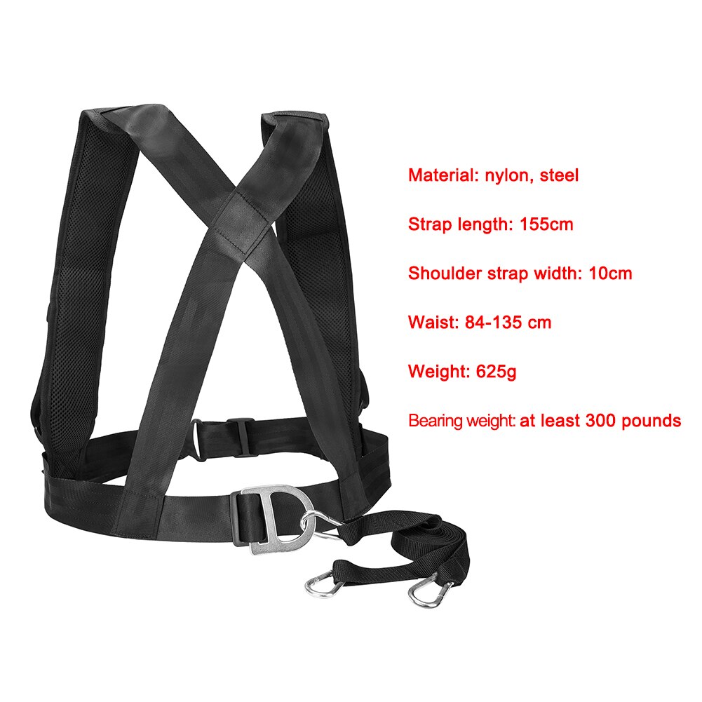 Fitness Sled Harness Training Gym Pull Sled Drag Speed Weight Training Resistance Workout Strap Weight Muscle exercise belt set