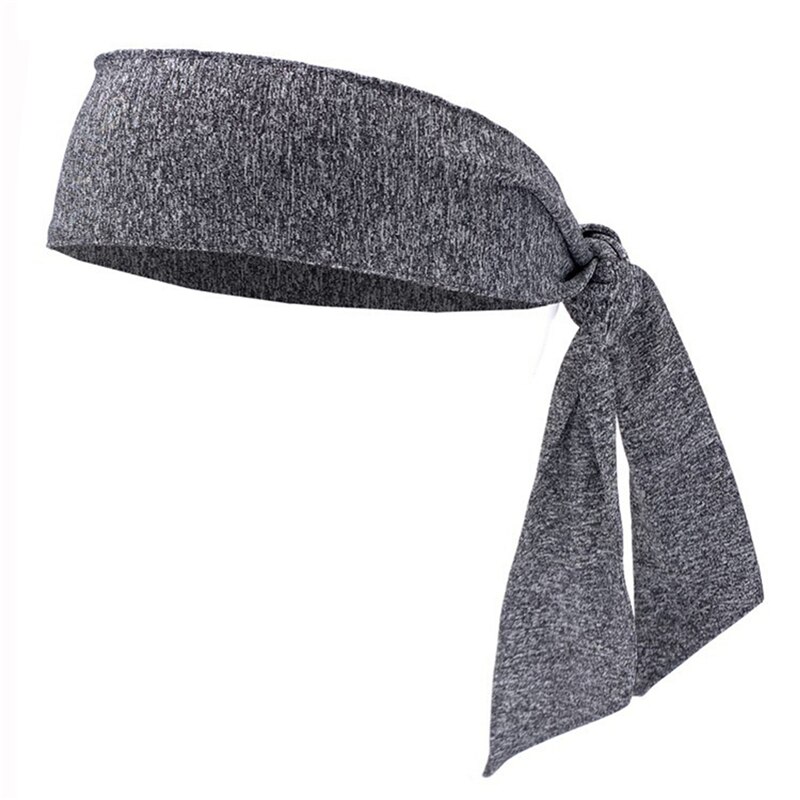 1Pc Sport de plein air bandeau cheveux Tennis en cours d'exécution bandeau unisexe bandeau anti-transpirant bande entraînement bandana de cyclisme: grey