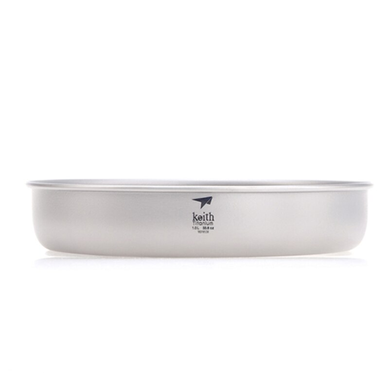Plato de postre PARA CENA Keith, plato para bocadillos y ensaladas, platos de titanio ultraligeros para fiestas familiares, 150g, 1L, Ti8702