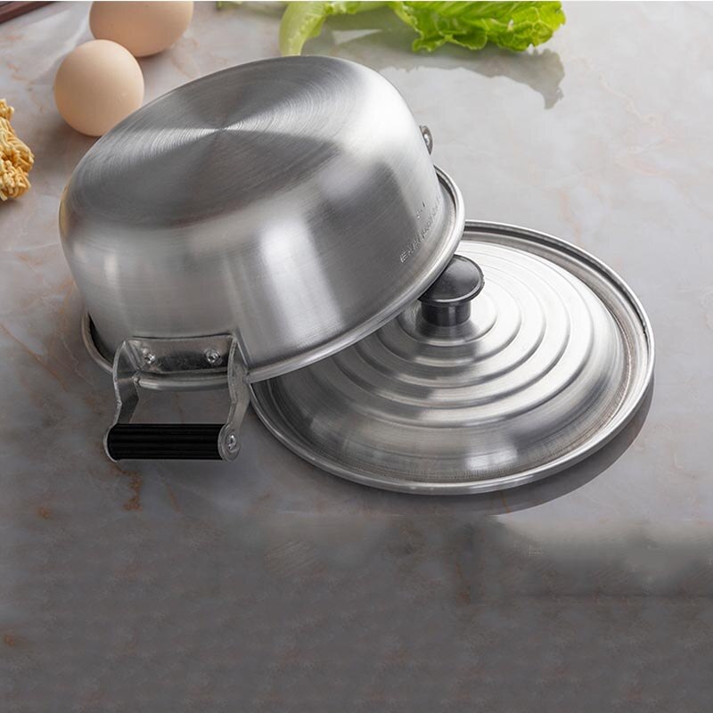 Silver Soup Pot Aluminum Alloy Non-stick Milk Pot Stockpot Cooker Salad Instant Noodle Bowl Kitchen Cooking Tools