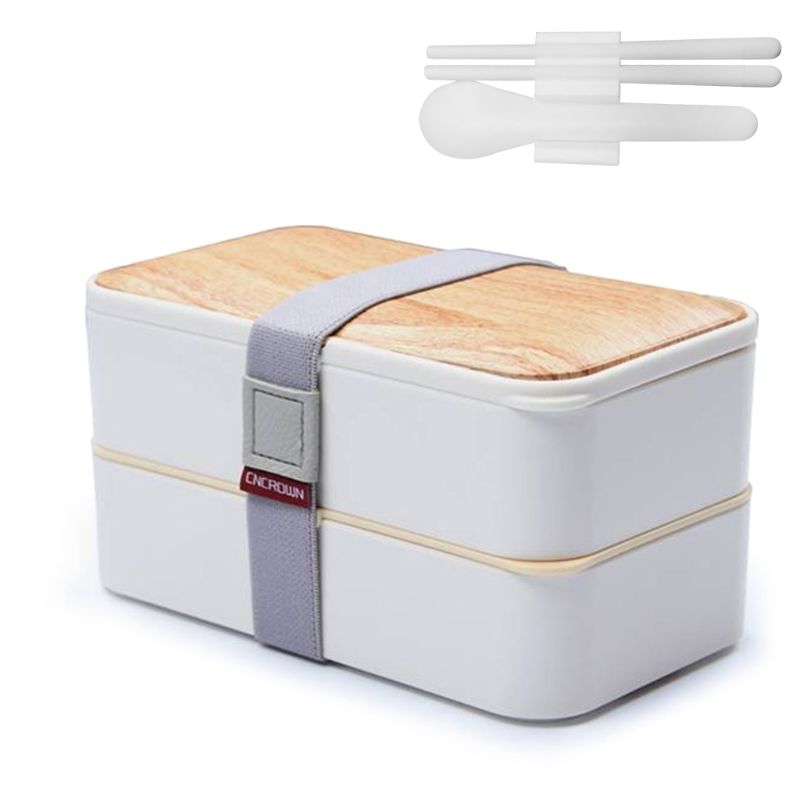 2 Layers Thermal Insulated Lunch Box Bento Microwave Food Picnic Container 95AC
