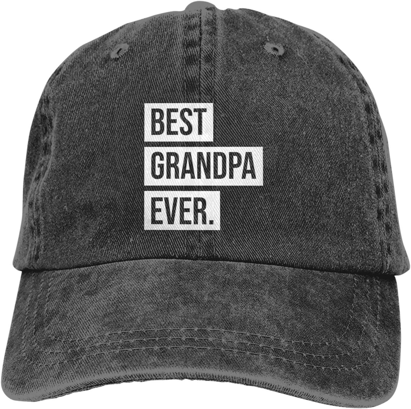 Casquette de baseball grand-père du monde, chapeau de papa de golf, réglable, original, classique, profil bas, chapeau en coton, hommes, femmes: Black