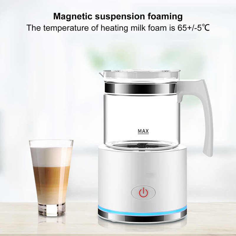 Espumador de leche automático, máquina de espuma de leche fría y , Espumador de leche desmontable, calentador de leche, fabricante de espuma EU 220V