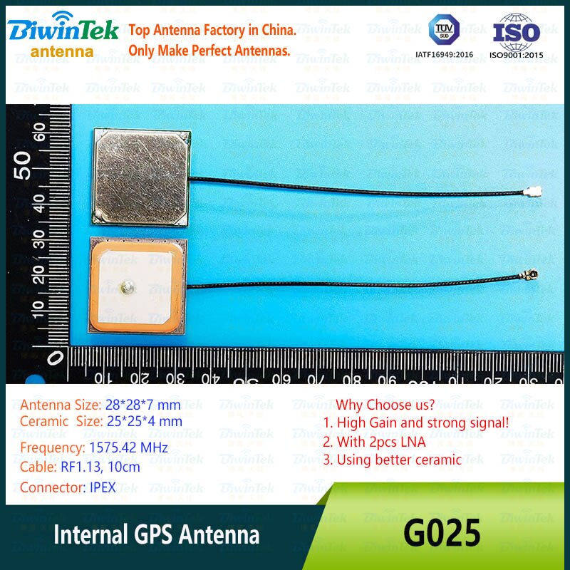 GPS Antenna GNSS BeidouGlonassGalileo External Internal ReceiverVehicleCarNavigation HighGainStrong SMAMale RG174 IP67 Magnet 3M: G025