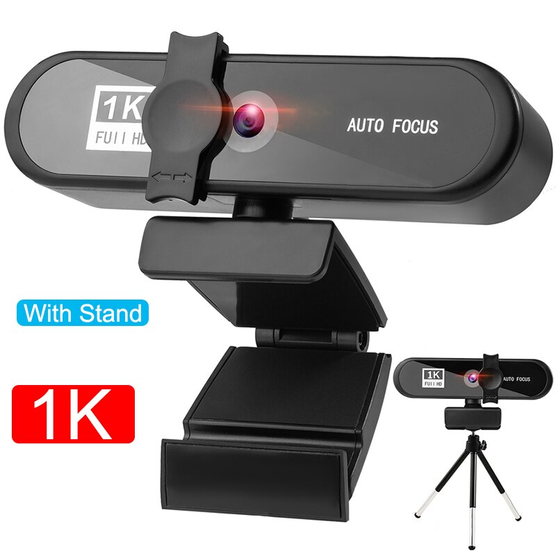 Webcam 2K 4K 1080P Web Cam PC Computer Camera Autofocus USB Web Camera Laptop Video Record With Mic For PC Conference Work Study: 1080P(1K)