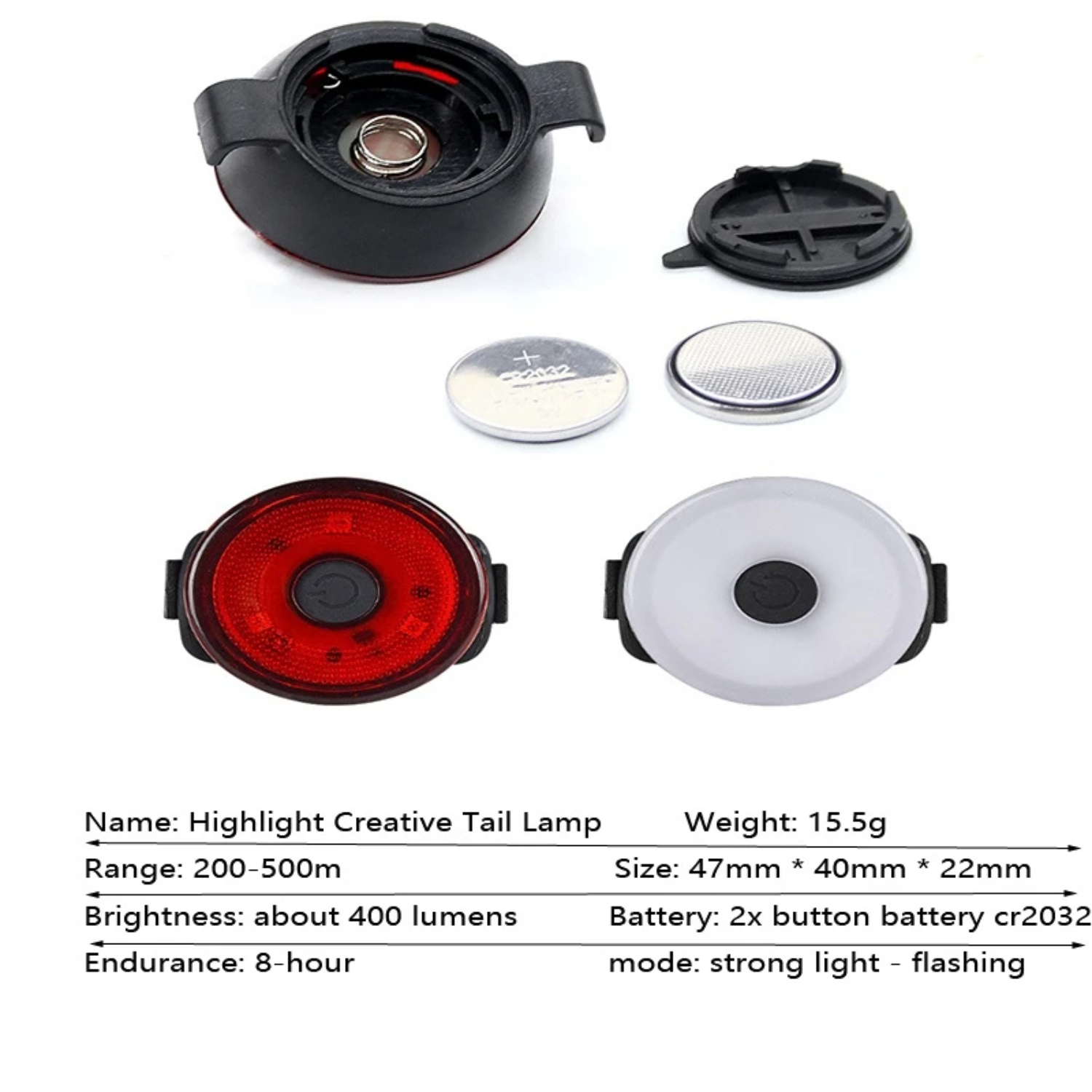 Essential Mountain Bike Gear Set - Waterproof, High Visibility, Luminous 400 Lumens Headlight and Tail Lamp for Safe Night Ridin