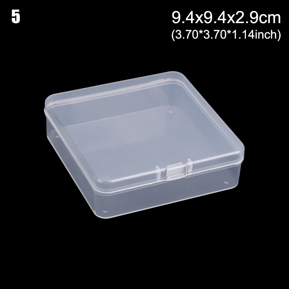 Caja pequeña de plástico transparente con tapa, contenedor de colección, caja de almacenamiento, , 1 ud.: Borgoña