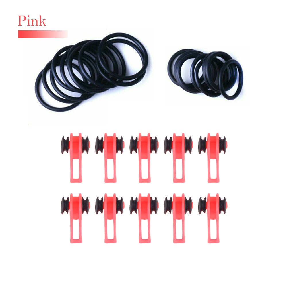 10 Pcs/Set Plastic fishing device for hanging lure on the rod hook hanger Fishing Rod Pole Hook Keeper for Locket Bait Device: 7