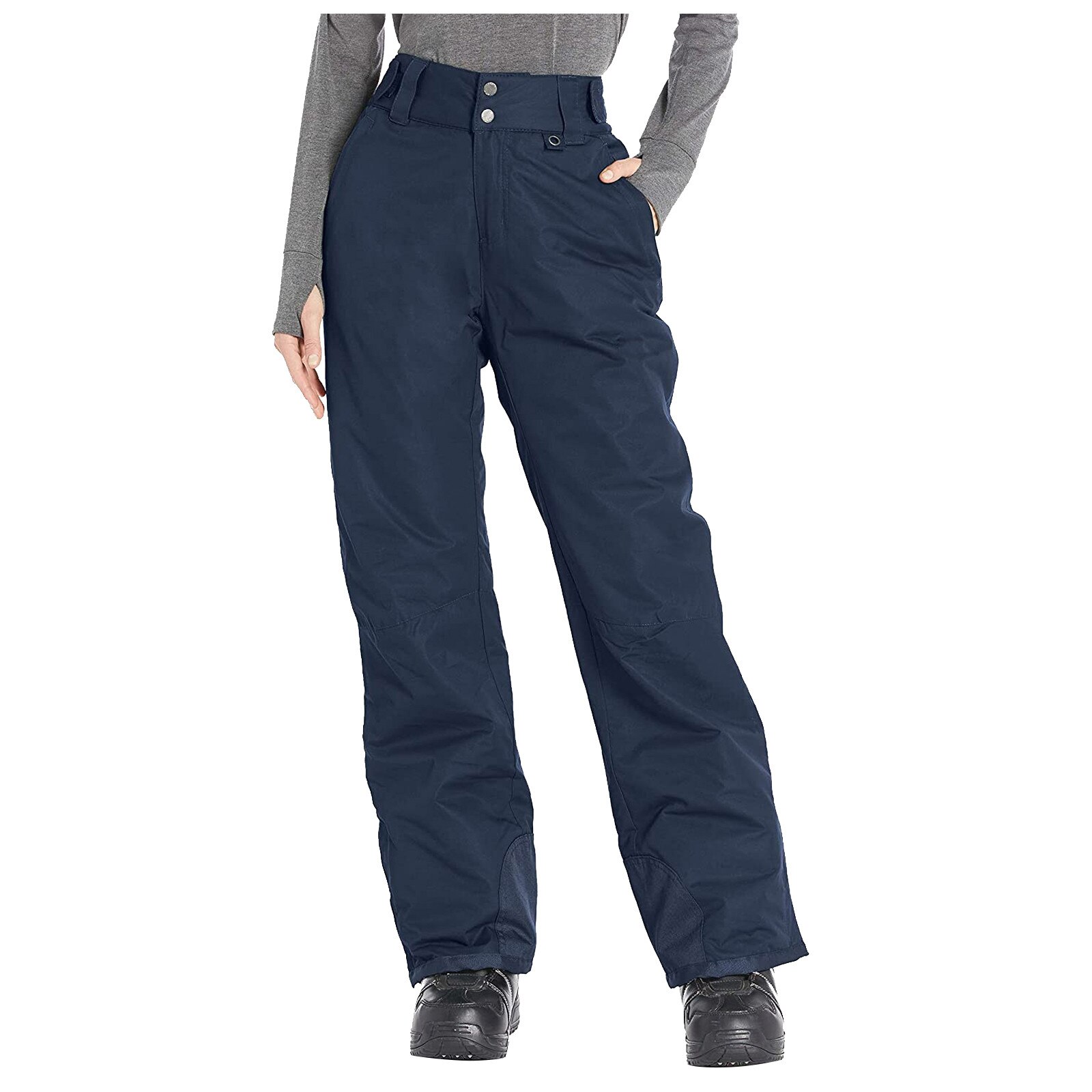 Pants Women's Aislantes Insulated Snow Overalls Solid Color Pocket Trousers Pants Outdoor Camping Hiking Waterproof Pants