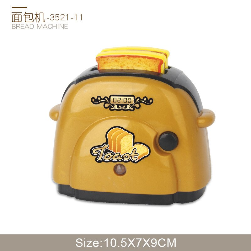 Online Celebrity Kinderen Mini Keuken Set Meisje Model Speelhuis Zwart En Gouden Kleine Apparaten Speelgoed Koelkast Wassen Ma: Bread Machine