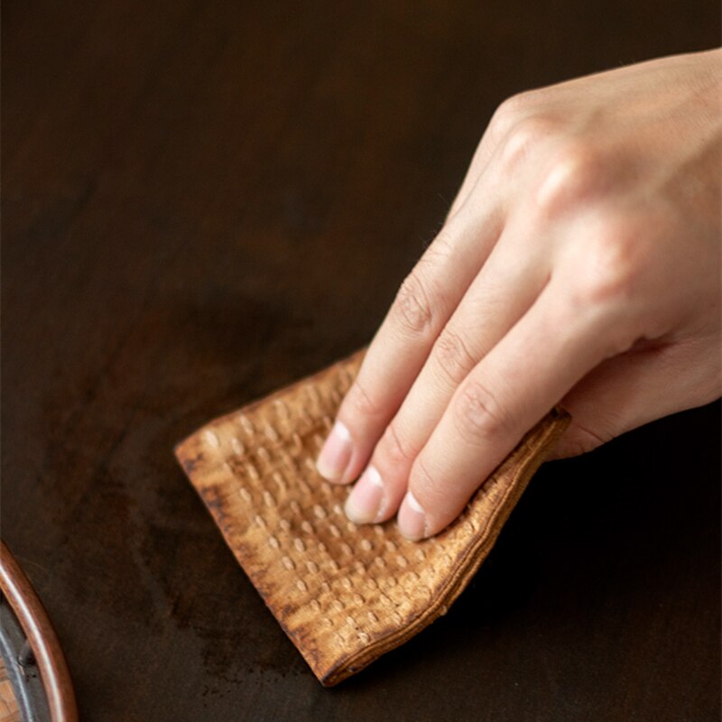 Handgemaakte Katoenen Linnen Vaatdoek Japanse Stijl Servetten Theeceremonie Plant Kleuring Serveren Thee Handdoek Accessoires